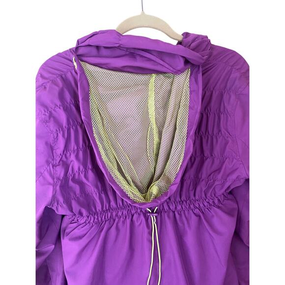 Athleta purple anorak long button-down and zipper windbreaker jacket with hood - Picture 10 of 12